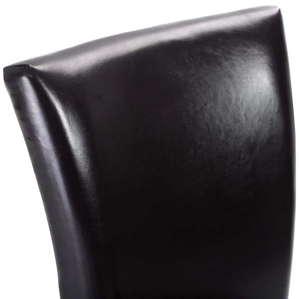 Giantex Set of 2 Elegant Design PU Leather Accent Dining Chairs Modern Home Furniture HW52837BN
