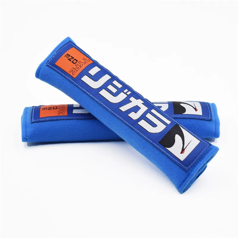 

1Pair Spoon Sport JDM Style Cotton Auto Seat Belt Cover Shoulder Strap Pads for Honda Racing Car Seat Belt