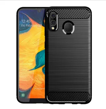 

50pcs/lot free shipping Carbon Fiber Silicone Back Cover Case for Samsung M40 M30 M20 M10 A10 A20 A30 A40 A50 A60 A70 A20E