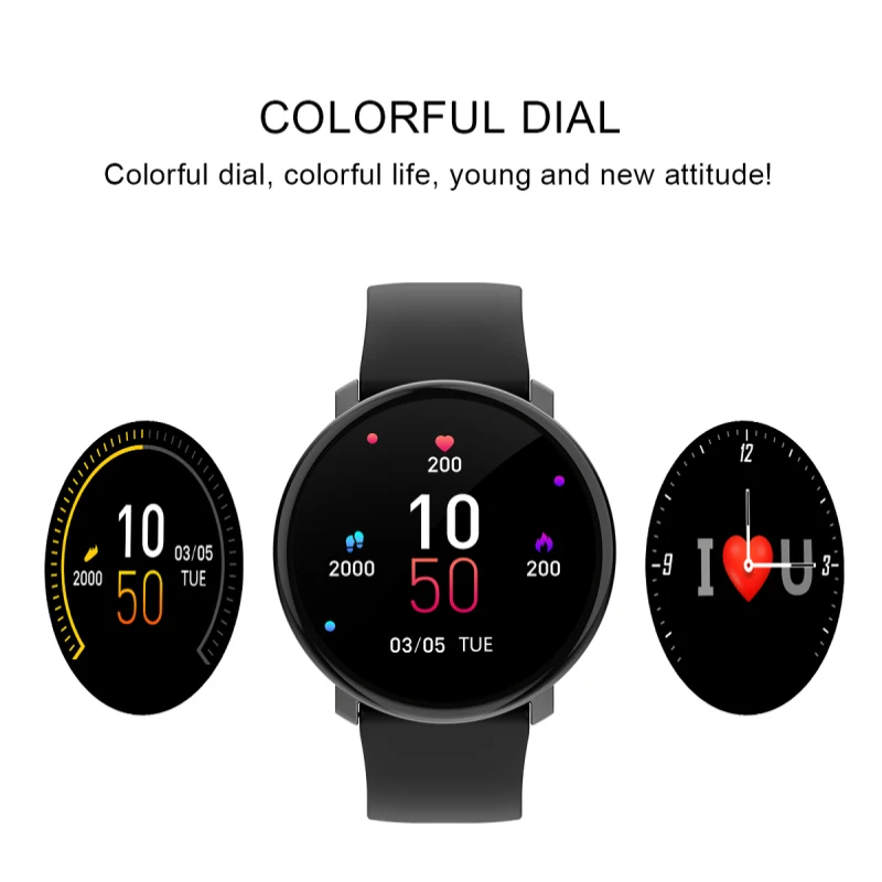 

DW-Wogesup M30 Fashional Round Smart Bracelet Sports Fitness Tracker Smartband Weather Calories Heart Rate Monitor Smartwatch