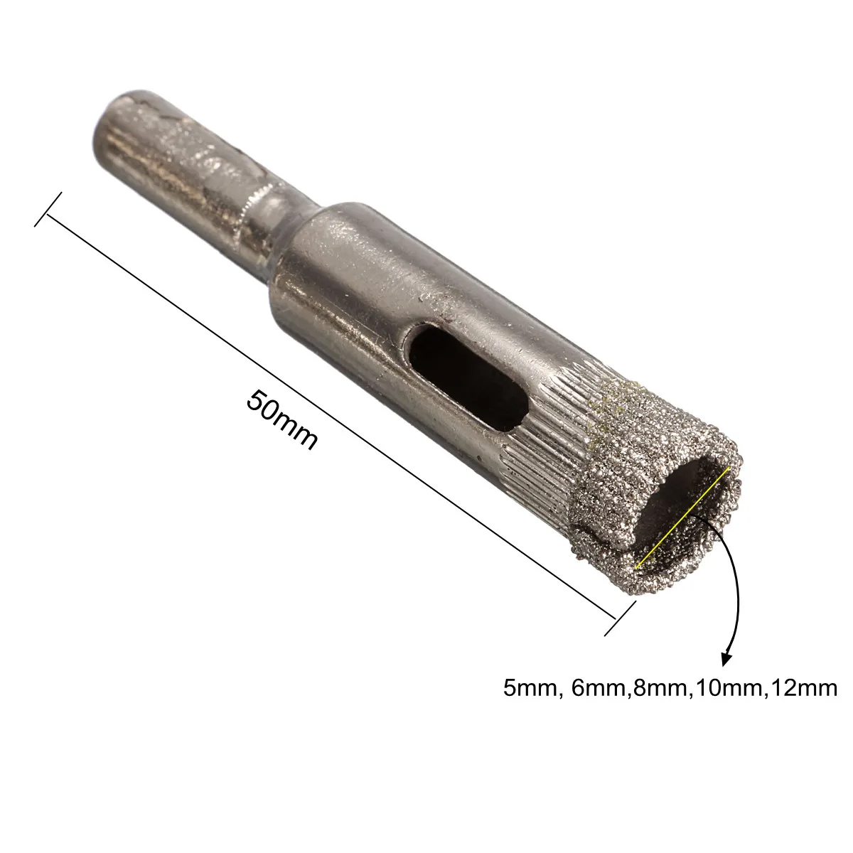 5 шт. 5 мм-12 мм гальванический алмаз резак с покрытием Отверстие пила набор для стекла мраморная плитка дрель для гранита биты инструменты