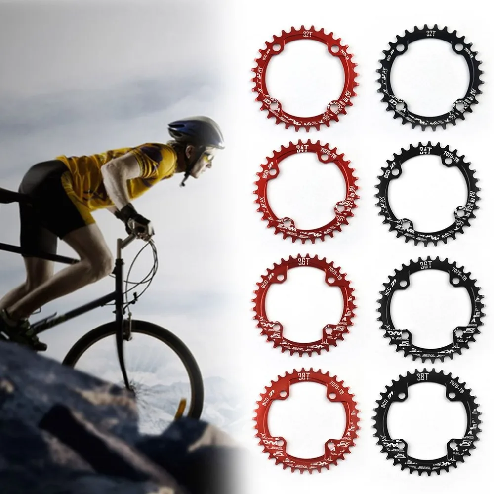 MTB دراجة كرنك جولة البيضاوي ضيق واسعة Chainwheel 32 طن/34 طن/36 طن/38 طن Chainring الدراجة دائرة Crankset واحد لوحة دراجة أجزاء