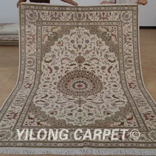 Yilong 6'x9' Восточный китайский ковёр из шелка и шерсти изысканная, Восточная шерсть ручной работы ковер(1474