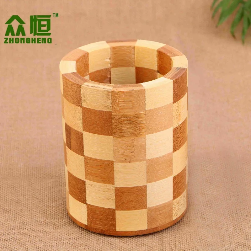 

1Pcs Wood Bowl Storage Bottle Non-slip Anti-hot Kitchen Portable Housework Healthy Thicken Zebra Chopsticks Round Kitchenware