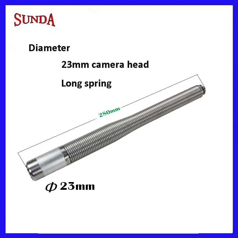 

WOPSON 23mm camera head with Long sping 12pcs LED lights view angle120 waterproof IP68 Drain sewer pipe inspection camera