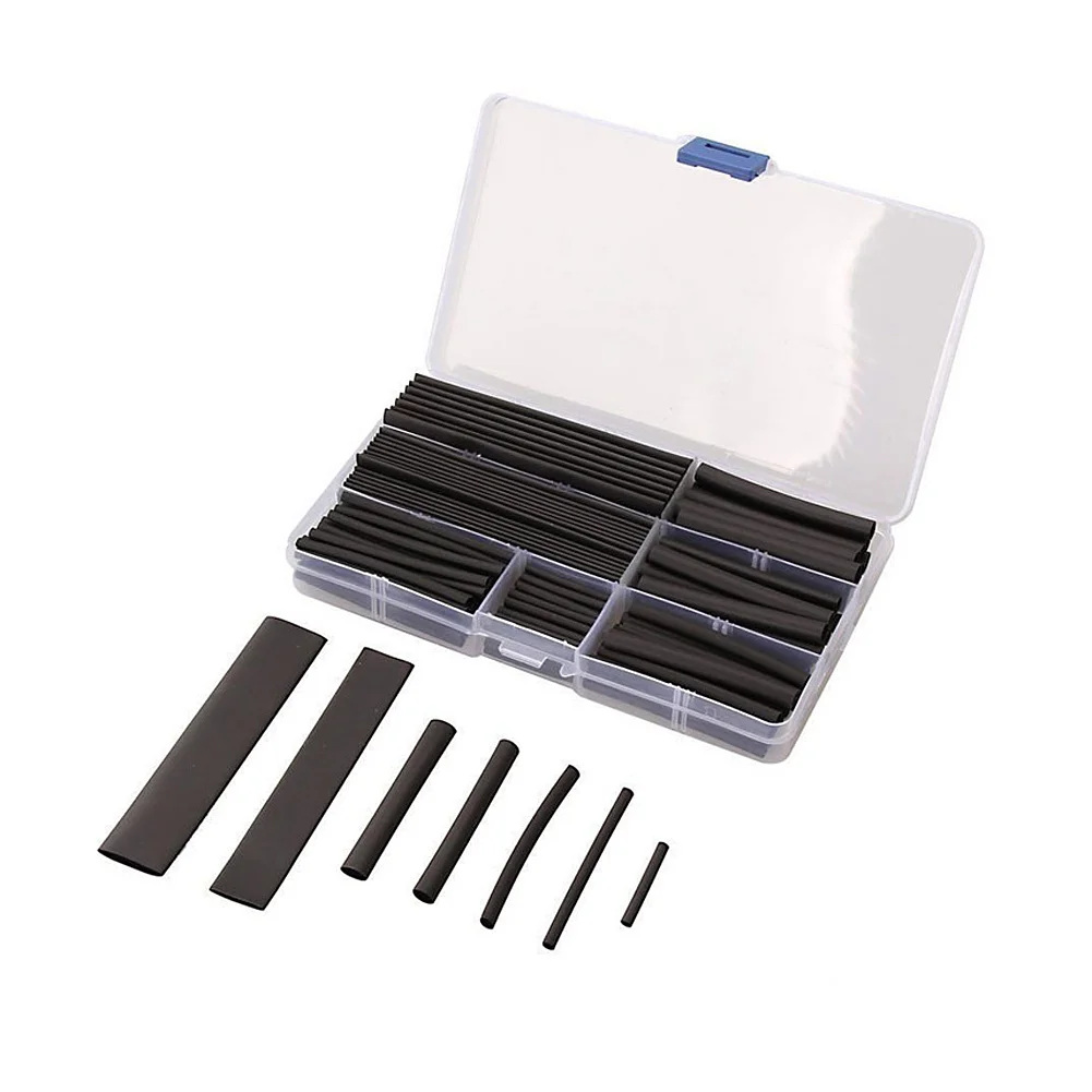 127pcs Black Red Heat Shrink Tubing 2:1 Assortment Polyolefin Tube Car Cable Sleeving Wrap Wire Kit - Dash Cam Jordan