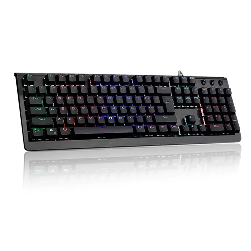 

104 Keys USB Wired Gaming RGB Mechanical Keyboard LED Backlight Blue Switch Pro Gaming Keyboard For PC Laptop Desktop