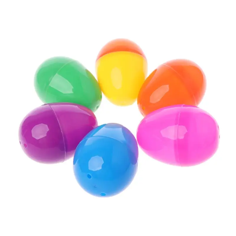 

12PCS Durable Plastic Easter Eggs Craft Toys For Kids Children Gift Box Party Bags Gadget Easter Eggs Eggshell