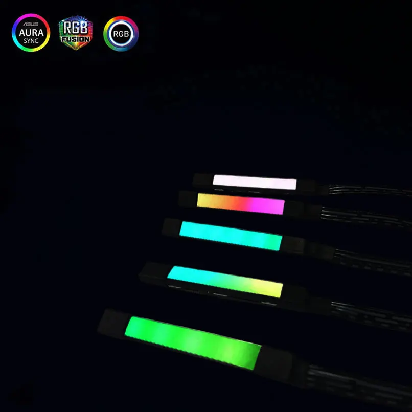 Компьютерный внутренний мейнфрейм C104M11 DIY 12 в светодиодный мини-светильник с цветными полосками AURA RGB поддержка Mediate Несколько цветных контроллеров