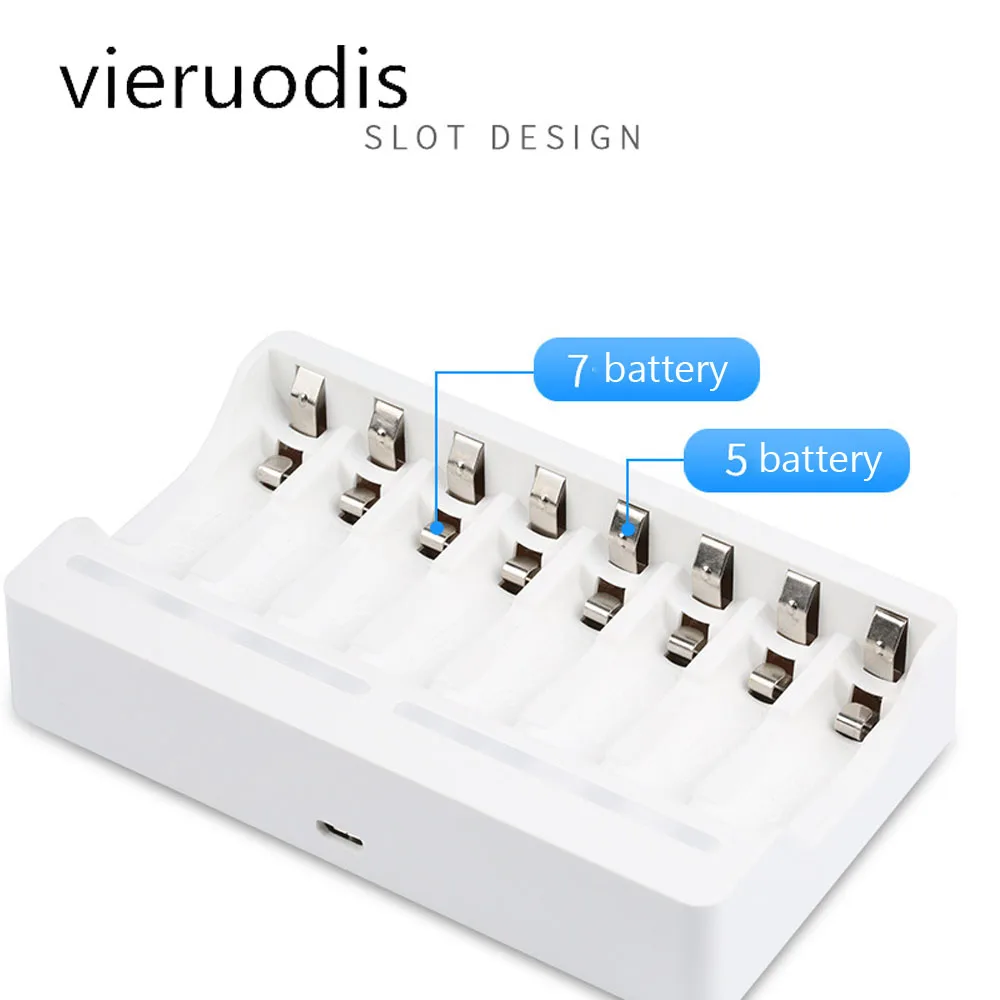 

1PCS 8 Slots aa aaa Battery Chargers LED Light Smart battery Charger NI-MH AAA AA Chargers US EU USB Plug Quick Charger