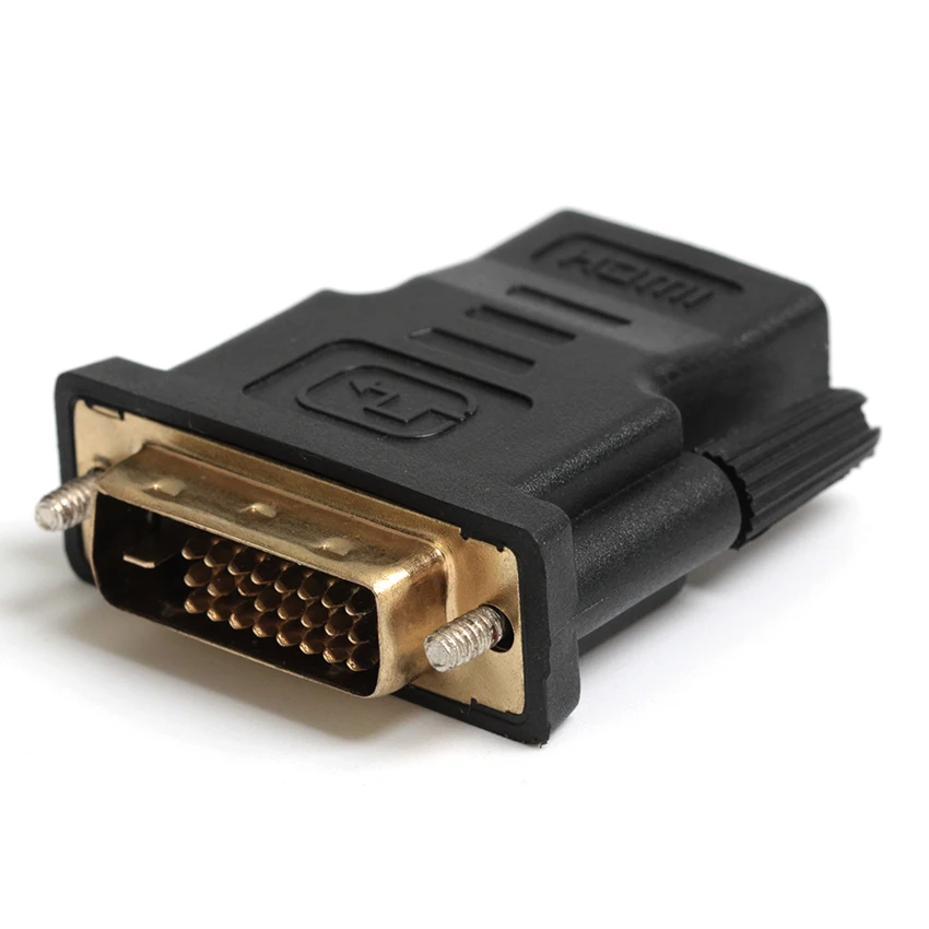 50 шт./лот DVI24+ 1 Мужской к HDMI Женский конвертер адаптер муфта Столярный конвертер