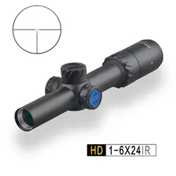 Discovery HD 1-6X24 ИК Тактический Компактный ar область Стекло травлению подсветкой сетка Long зрачка прицел fit 30-06 308 AR15