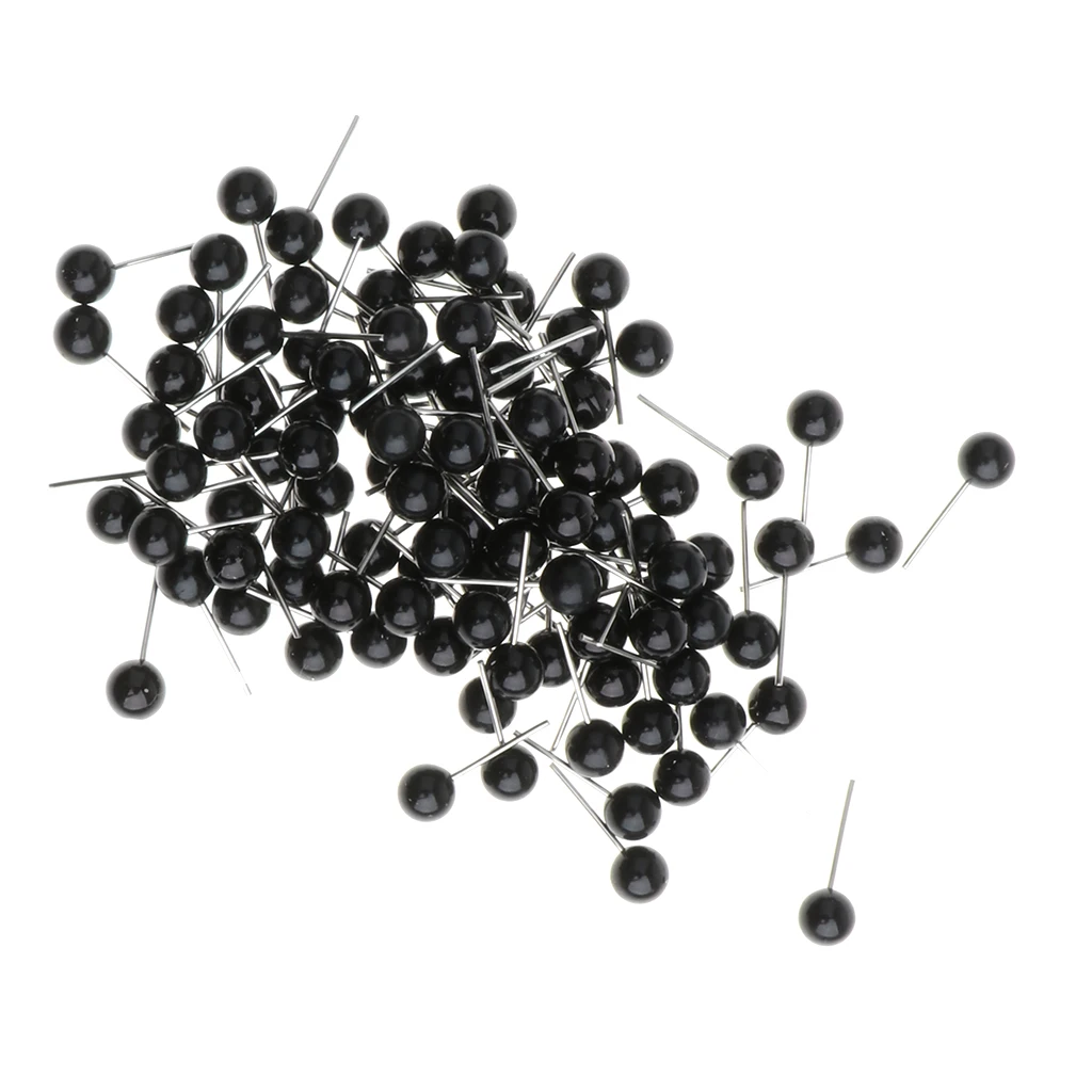 100 Pieces Black Plastic Eyes Kits for Needle Felting Bear Dolls Dog Plush Animal Accessories DIY Craft Toy 6mm