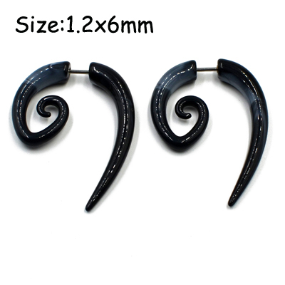 Pieces Heteromorphism Shape Gauge Ear Plug Double Color Acrylic Flesh Earring Wing Heart Spiral Shape Body Piercing Jewelry16g