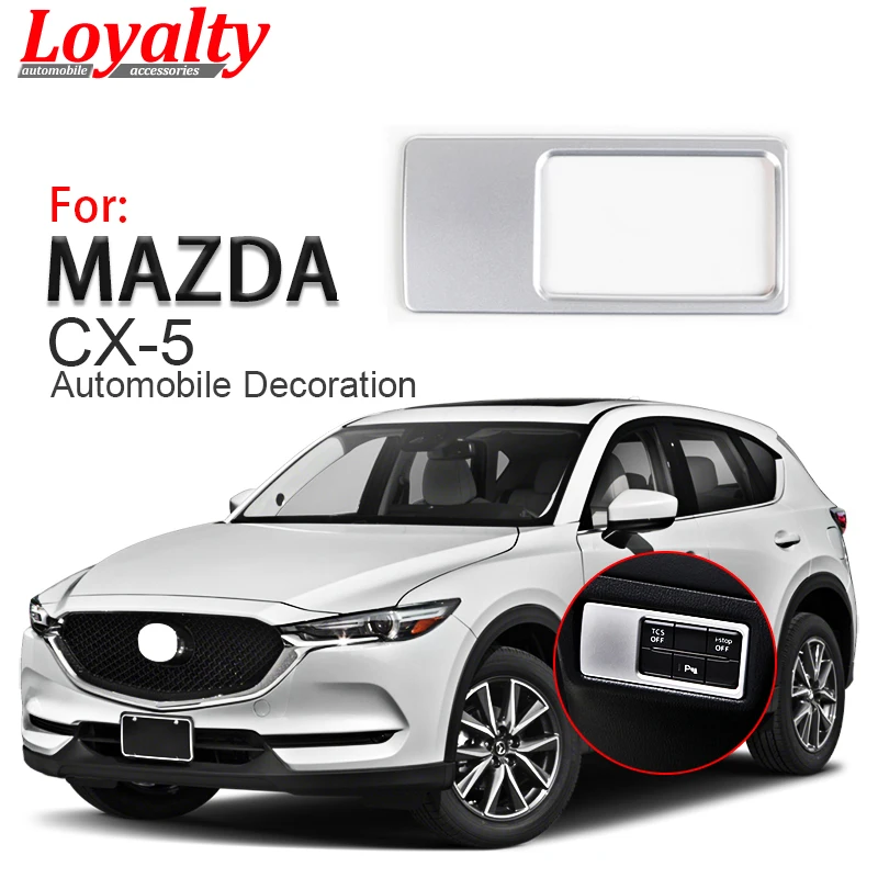 

Loyalty for Mazda CX5 CX-5 2017 2018 Interior Headlight Switch Frame Rearview Mirror Adjustment Button Cover Trim Car Styling