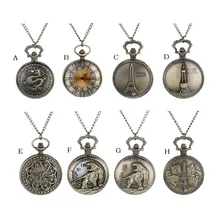 Персонализированные модели стимпанк ВИНТАЖНЫЕ КВАРЦЕВЫЕ римские цифры карманные часы для мужчин и женщин подарок для детей ожерелье часы Пара часы для пожилых мужчин