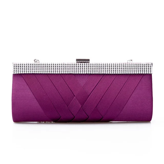 Women Day Clutch Ladies Purse Chain Handbags Women Evening Bag Purple Bride Wedding Party Hand Bags Clutches bolsas mujer XA187C 2