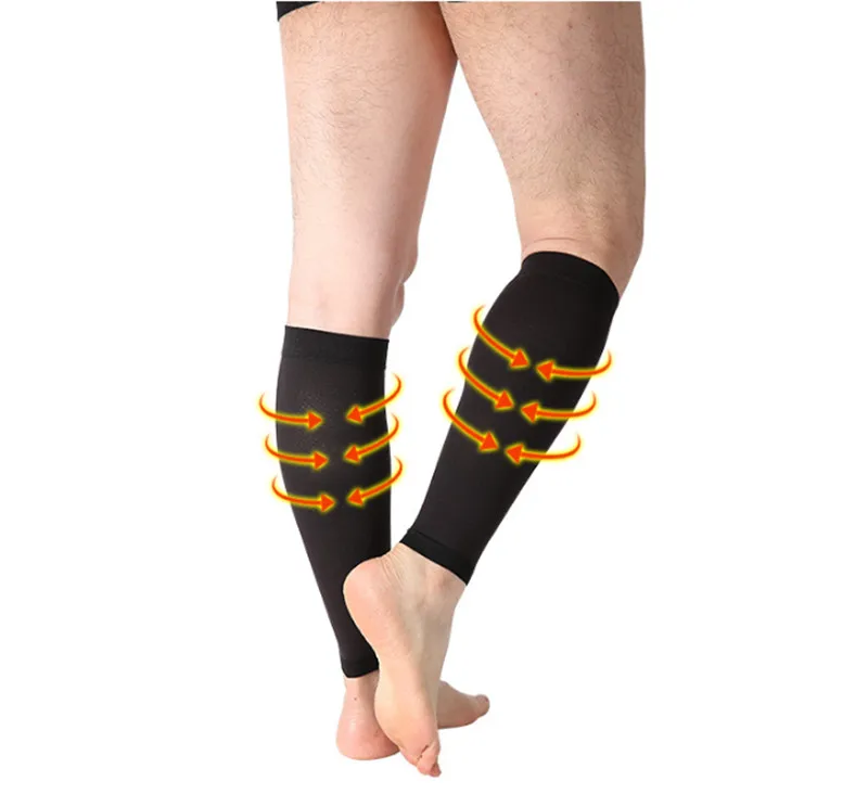 Компрессионные носки утягивающие Гольфы 20-30 мм рт. Ст. Эластичные носки для кормления Компрессионные гольфы - Цвет: Black-L