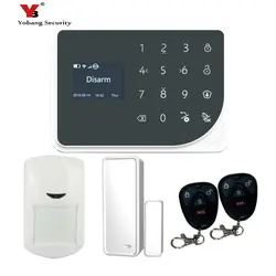 YoBang безопасности Wi-Fi GSM GPRS Беспроводной охранной сигнализации Системы двери, окна ПИР мобильного Сенсор Android IOS Применение Управление