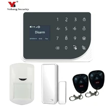 YoBang Security WiFi GSM GPRS Wireless Security Alarm System Door Window PIR Mobile Sensor Android IOS Application Control.