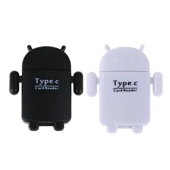 

USB 3.1 Type-C Card Reader OTG Function Smart Micro USB OTG Card Reader Multi Function ABS Material Black White