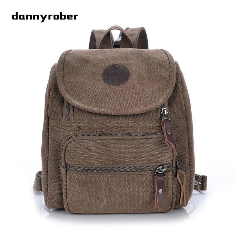 DANNYROBER Japan Style Student Canvas Backpack Small Double Shoulder Bag Personality Chest Bag