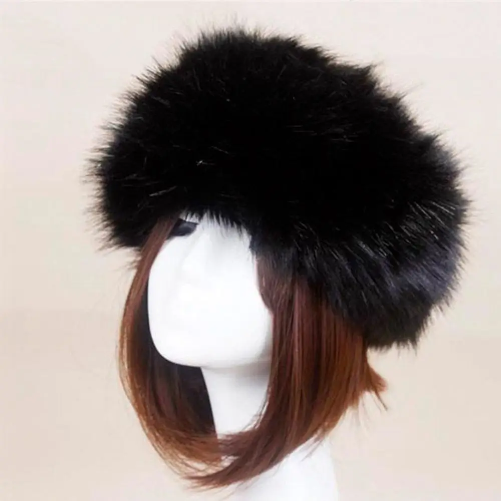 Women New Hats Lady Russian Tick Fluffy Fox Fur Hat Winter Ski Hat For