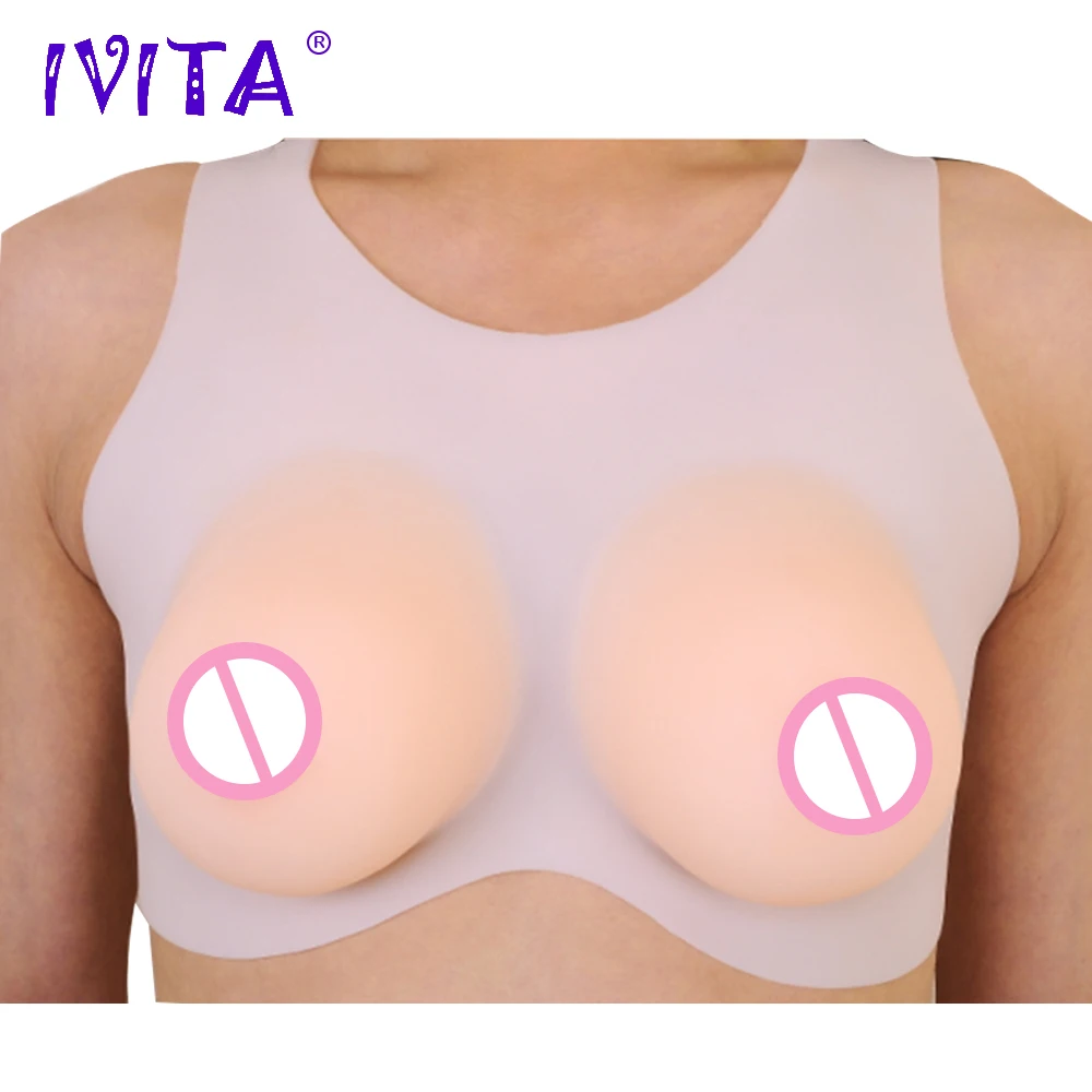 

IVITA 3700g Fake Boobs Realistic Silicone Breast Forms For Crossdresser Sexy Shemale Drag Queen Artificial Breasts Form Enhancer