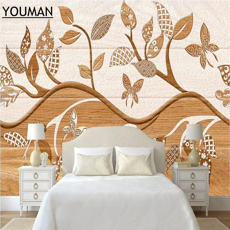 

custom hot wallpaper for walls 3 d effect living room wall decorative wall mural home wallpaper Nordic abstract branch leaves