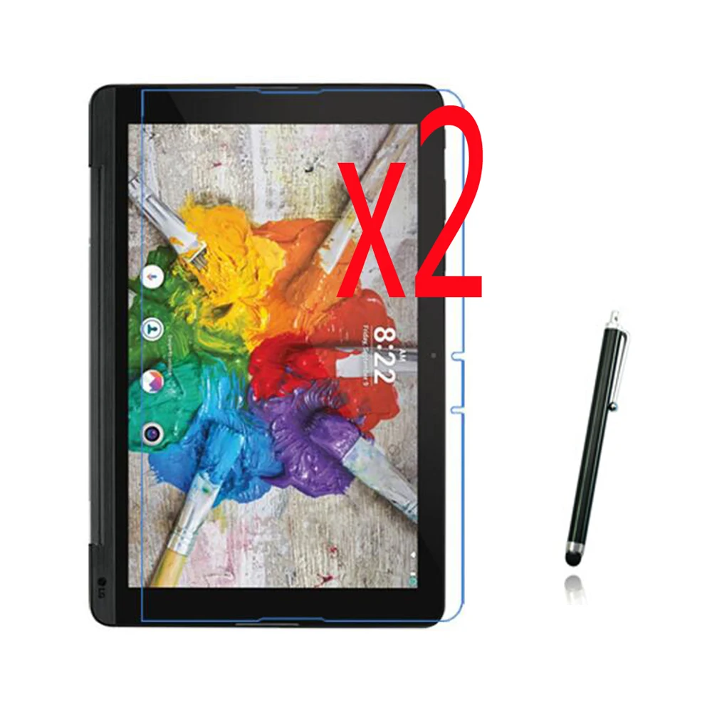 3in1 2x LCD Clear Screen Protector Films Protective Film Guards +1x Stylus Pen For LG G Pad X II