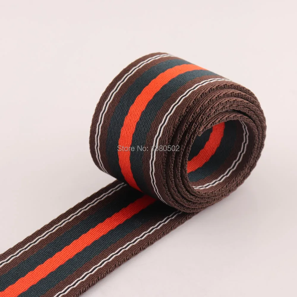 

5yards 40mm wide Stripe polyester/cotton Webbing Strong Strap for bag garment belt sewing accessories