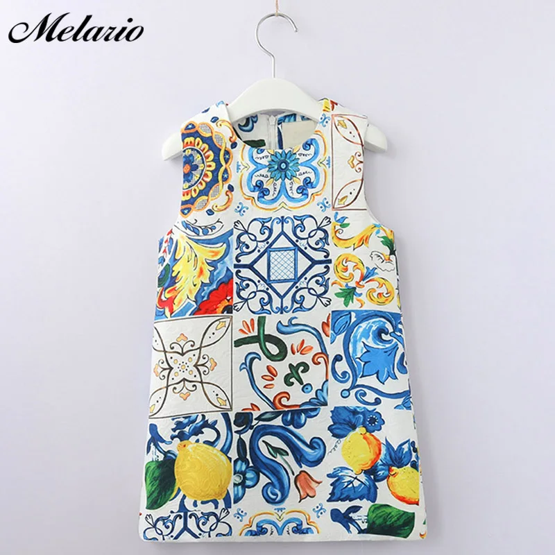 

Melario Girls Dress 2019 New Summer Style Baby Girls Dresses Sleeveless Floral Printing for Princess Dress 3-8year Clothes Dress