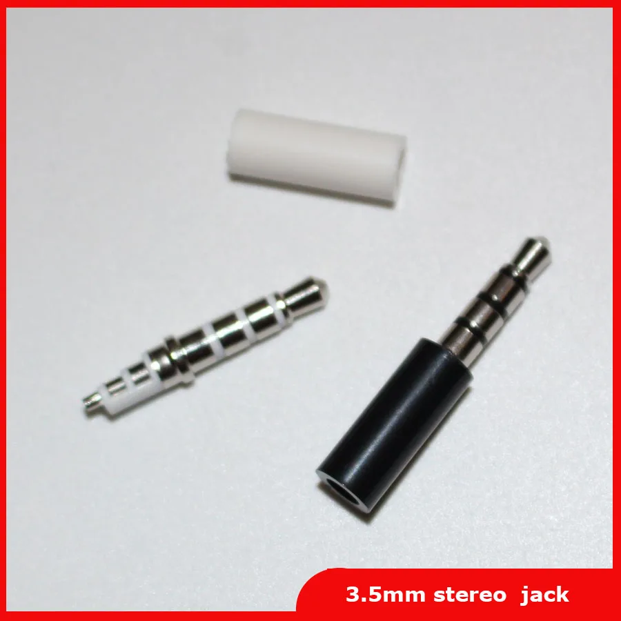 10pcs/lot 3.5mm Male stereo Plug jack 4 pole 3.5 Audio Earphones Jack