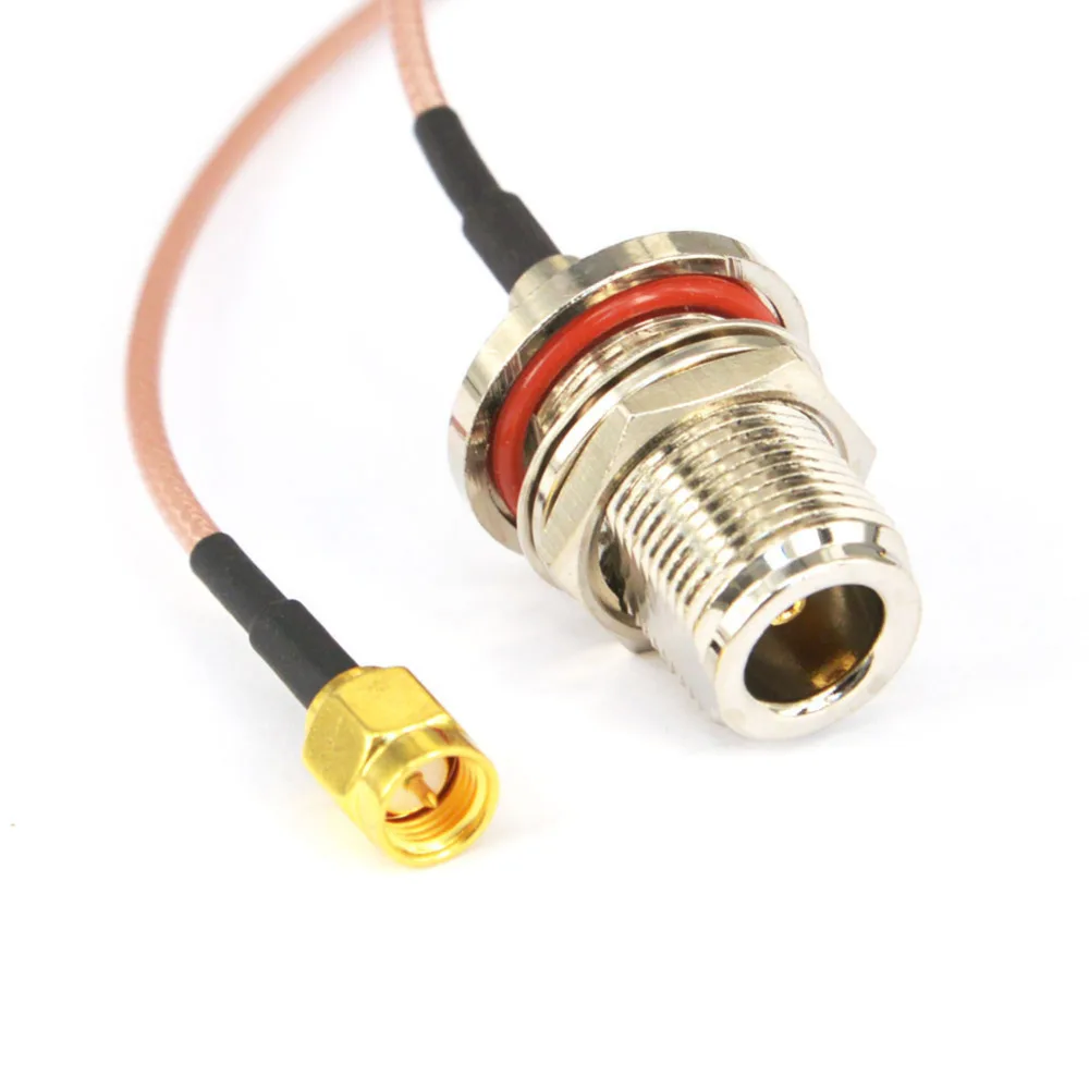 

RF Cable N Female Connector to SMA Male plug with RG316 bulkhead O-ring Coaxial Pigtail Jumper LOW Loss Cable 15cm 20cm