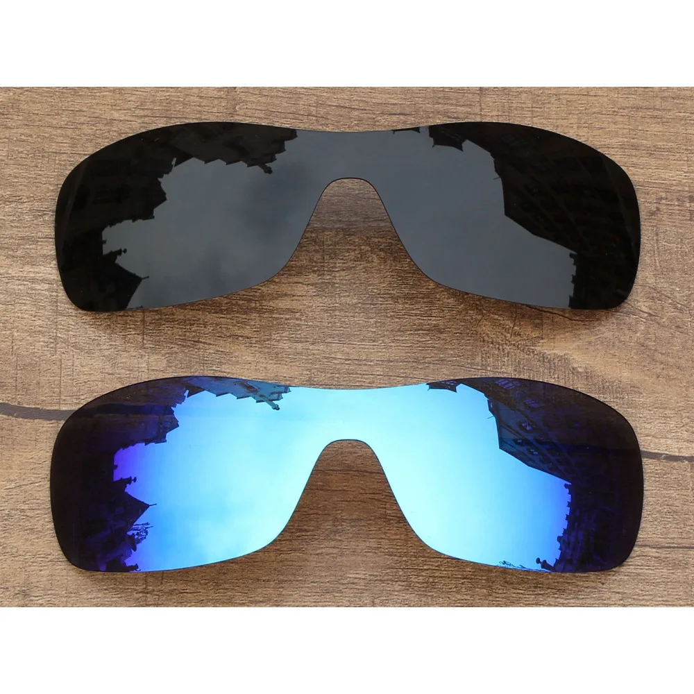 

Vonxyz 2 Pieces Stealth Black & Ice Mirror Polarized Replacement Lenses for-Oakley Antix Frame