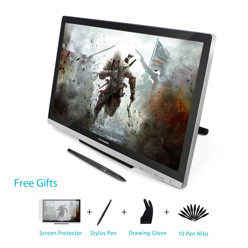 Продажа HUION GT 220 V2, 21,5 Дюймов, цифровой Графический графический планшет с дисплеем, IPS, HD ручка, планшет, монитор, 8192 уровней с подарками