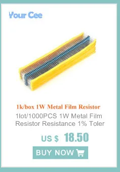 50 шт. 0,5 Вт 1/2W металлический пленочный резистор 1 кОм 1KR 1% Допуск точности Соответствует rohs, не содержит свинец на