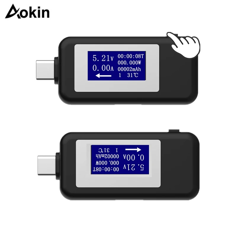 Тип-c USB Тестер DC Цифровой вольтметр USB-C напряжение измеритель тока Амперметр детектор Тип C зарядное устройство индикатор USB C