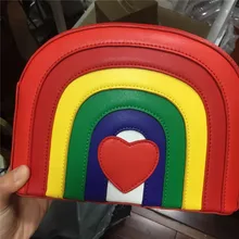 Neue mode frauen regenbogen crossbody-tasche frauen bunte nette rote handtasche lolita messenger bags