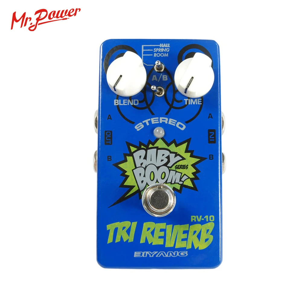Baby Boom Effects Biyang RV-10 3 Mode Tri Reverb Reverb Stereo True Bypass Electric Guitar Pedal Musical Instrument 350 B Baby Boom Effects Biyang RV-10 3 Mode Tri Reverb Reverb Stereo True Bypass Electric Guitar Pedal Musical Instrument 350 B