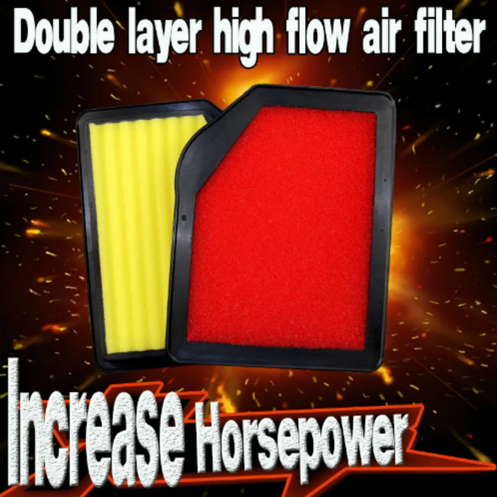 Filtro de aire del coche de alto flujo filtro de aire del automóvil Super híbrido filtros de aire para HONDA CRV CR-V 2.4L 2007-2011 (encuentro KN 33-2377)