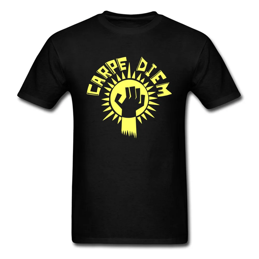 Carpe Diem O Neck T-shirts Summer/Autumn Tops Shirt Short Sleeve Brand 100% Cotton Custom T Shirt Unique Men Top Quality Carpe Diem black