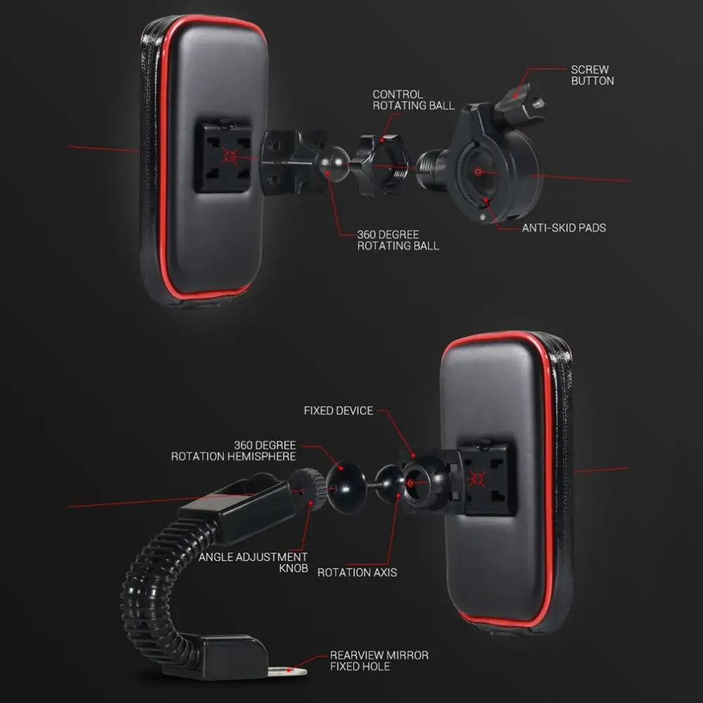 Универсальный Водонепроницаемый Чехол-подставка для мобильного телефона для мотоцикла, велосипеда, скутера, телефона, смартфона с gps
