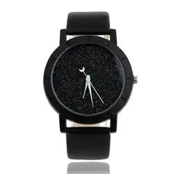 Фьюжн Для мужчин Для женщин часы Бизнес дизайн циферблат, кожаный ремешок аналоговые кварцевые наручные часы Высокое качество часы Dropshipping