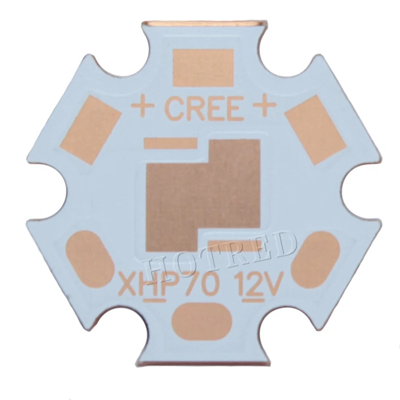 10 шт. 20 мм Cooper PCB Cree XPG XPG2 XPE XPE2 XML XML2 XHP50 XHP70 MKR 4 3535 светодиодный XTE 6 в/12 В теплоотвод 16