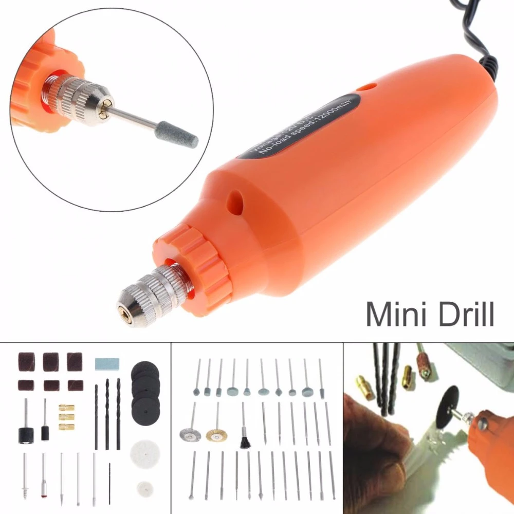 60pcs Mini Electric Drill Grinder Cutter Polishing Drilling Cutting Rotary Tool