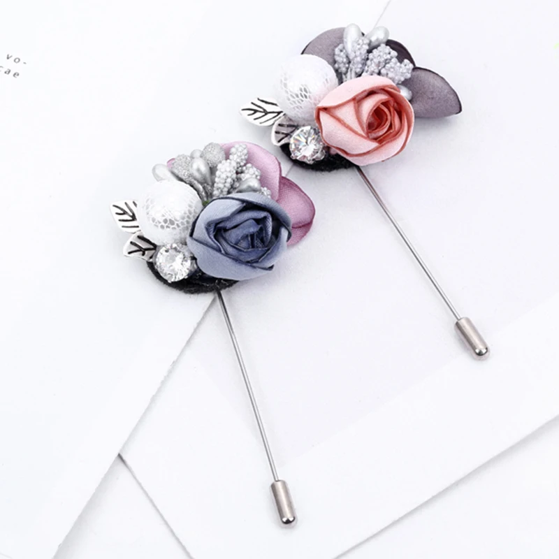 

Colorful Flower Pin Brooch For Women Accessories Imitation Pearl Fashion Corsage Vintage Statement Jewelry Birthday Gift2019