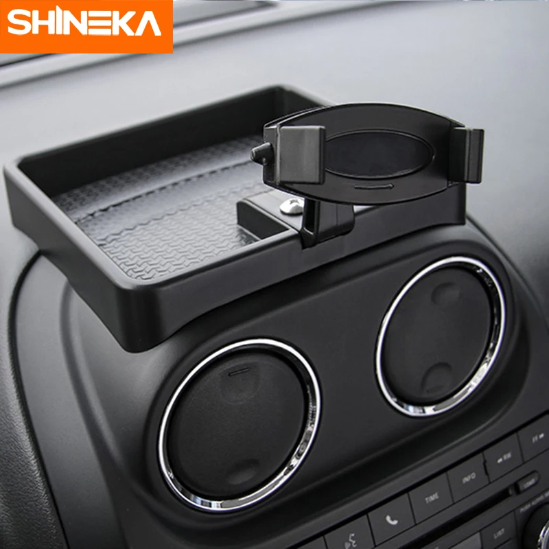SHINEKA ABS سيارة الداخلية باد حامل/حامل هاتف المحمول ملصقات ل جيب باتريوت 11-16/ل جيب البوصلة 10-13/14-15 2.0L الرياضية