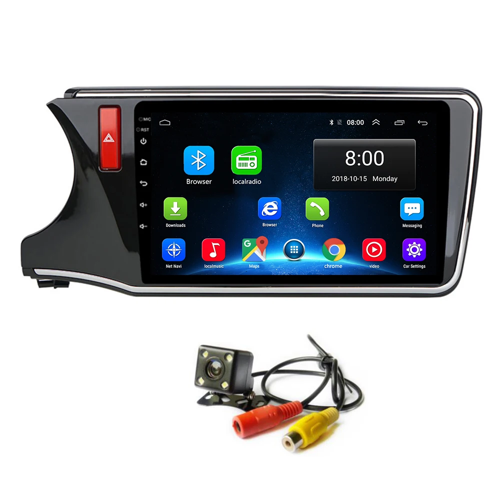 Best Android 8.1 Car GPS Navigation For Honda City Greiz Gienia 2015-2018 Support Stereo Audio Radio Video Bluetooth 0