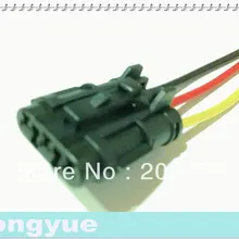 Longyue 20pcs Универсальный 3 Pin Женский Кет косичка Разъем Автомобильный разъем электросети 15 см провод